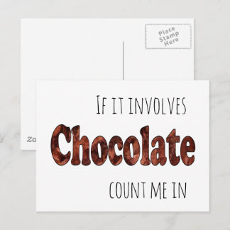 Leuk Als het met Chocolade Te maken Heeft Tel me E Briefkaart