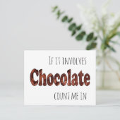 Leuk Als het met Chocolade Te maken Heeft Tel me E Briefkaart (Staand voorkant)
