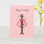 Leuk als Insect · Doll van het lieveheersbeestje Kaart (Gele Bloem)