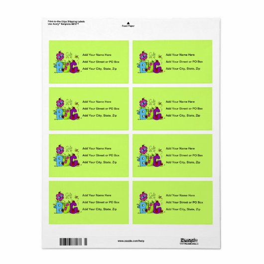 Leuk als Insect Etiket (Full Sheet)