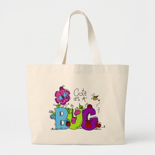 Leuk als Insect Grote Tote Bag (Voorkant)