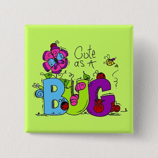Leuk als Insect Vierkante Button 5,1 Cm (Voorkant)