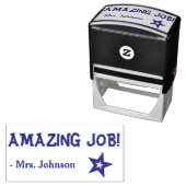 Leuk "AMAZING JOB!" + Naam leraar Rubber Stamp Zelfinktende Stempel (In situ)