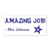 Leuk "AMAZING JOB!" + Naam leraar Rubber Stamp Zelfinktende Stempel (Design)