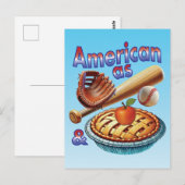 Leuk Amerikaans als Honkbal & Appeltaart Briefkaart (Voorkant / Achterkant)