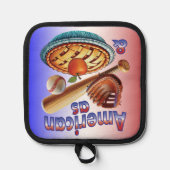 Leuk Amerikaans als Honkbal & Appeltaart Pannenlap (Voorkant)