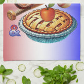 Leuk Amerikaans als Honkbal & Appeltaart Theedoek (Gevouwen)