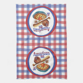 Leuk Amerikaans als Honkbal & Appeltaart  Theedoek (Verticaal)
