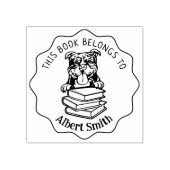 Leuk Amerikaans Bully Dog Boek Rubberstempel (Afrduk)