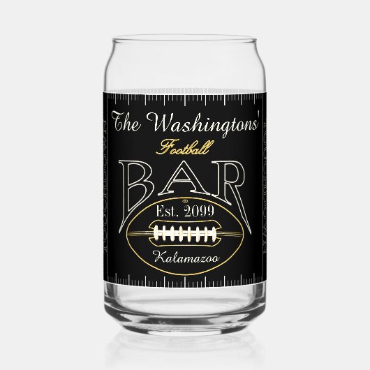 Leuk Amerikaans Football Bar Drinkware Bier Blikvorm Glas (Voorkant)