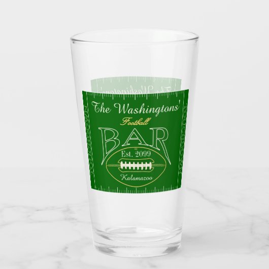 Leuk Amerikaans Football Bar Drinkware Bierpint Be Glas (Achterkant)