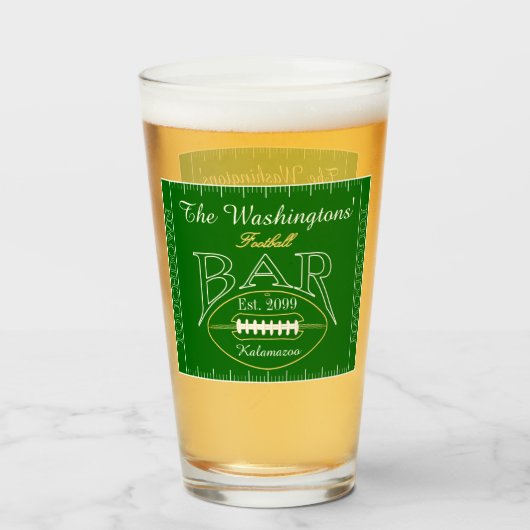 Leuk Amerikaans Football Bar Drinkware Bierpint Be Glas (Voorkant gevuld)