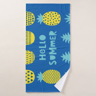Leuk ananas Kaart ontwerp Badhanddoek