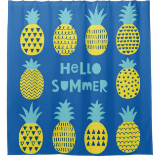 Leuk ananas  Kaart ontwerp Douchegordijn