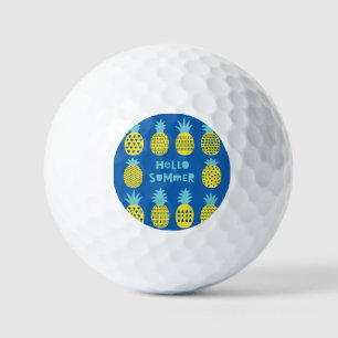 Leuk ananas Kaart ontwerp Golfballen