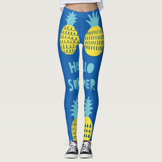 Leuk ananas  Kaart ontwerp Leggings (Voorkant)