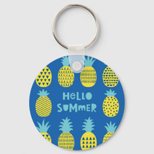 Leuk ananas Kaart ontwerp Sleutelhanger
