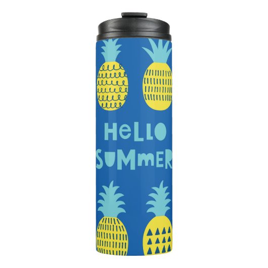 Leuk ananas  Kaart ontwerp Thermosbeker (Voorkant)