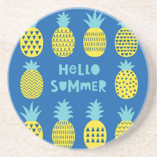 Leuk ananas  Kaart ontwerp Zandsteen Onderzetter