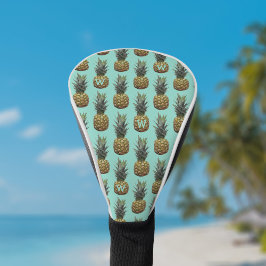 Leuk ananas patroon Monogram Robin Ei Blauw Golfheadcover