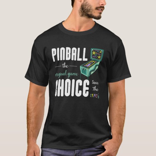 Leuk Arcade spel Grafische Retro Coin bediend Pinb T-shirt (Voorkant)
