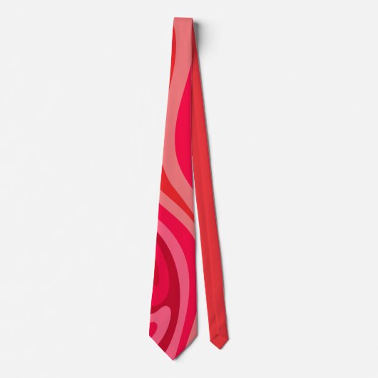 Leuk artsy rood roze patroon stropdas (Voorkant)