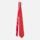 Leuk artsy rood roze patroon stropdas (Achterkant)