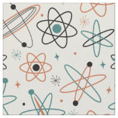 Leuk Atomic Space Age Mid Century-patroon Stof (Close Up)