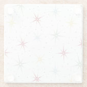 Leuk atoomtijdperk Starburst Mid Century Retro Glazen Onderzetter (Achterkant)