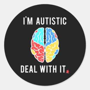 Leuk Autisme Bewustzijnsgeschenk voor autistische Ronde Sticker