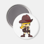 Leuk Avontuur Meisje Cartoon Magneet (Voorkant / Achterkant)