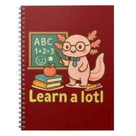 Leuk Axolotl Leraar T-Shirt | Leer een Lotl Kawaii Notitieboek