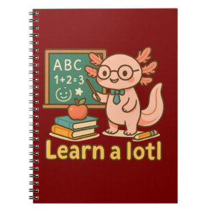 Leuk Axolotl Leraar T-Shirt Leer een Lotl Kawaii Notitieboek