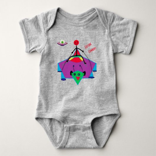 Leuk Baby Alien - Cowboy Romper (Voorkant)