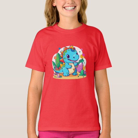 Leuk Baby dinosaurus ontwerp T-shirt (Voorkant)