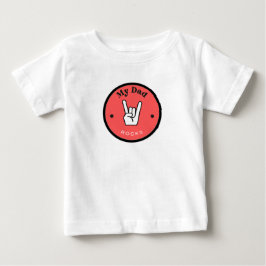 Leuk! Baby fijne jersey T-shirt - Mijn vader is TO