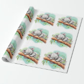 Leuk Baby Koala Baby shower inpakpapier (Uitgerold)