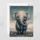 Leuk Baby Olifant Briefkaart (Voorkant / Achterkant)