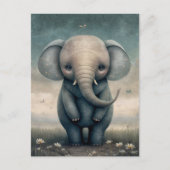 Leuk Baby Olifant Briefkaart (Voorkant)