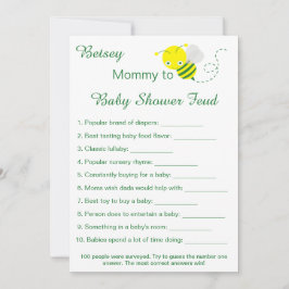 Leuk Baby shower Feud Game Kaarten