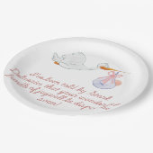 Leuk Baby shower ontwerp Papieren Bordje (Gekanteld)