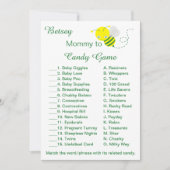 Leuk Baby shower Snoep Game Kaarten (Voorkant)