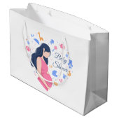 leuk baby shower van zwangere mama groot cadeauzakje (Achterkant Gekanteld)