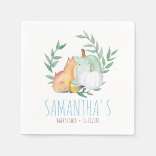 Leuk Baby showers servetten Waterverf pompoen