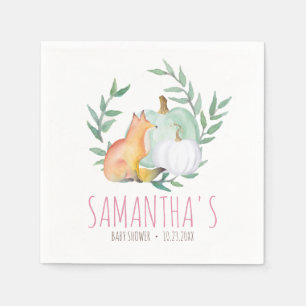 Leuk Baby showers servetten Waterverf pompoen