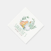 Leuk Baby showers servetten Waterverf pompoen (Hoek)