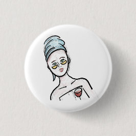 Leuk, badge, speld, knop, vrijdagavond in thema ronde button 3,2 cm