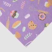 Leuk bakgereedschap & snoep Bakkerij Patroon Tissuepapier (Detail)