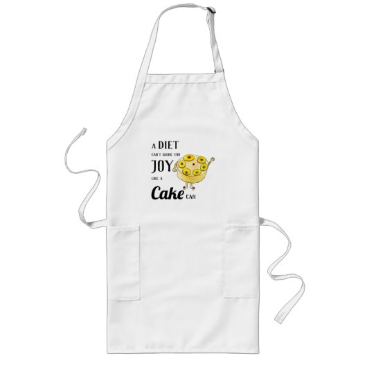 Leuk bakspreuk voor cake lang schort (Voorkant)