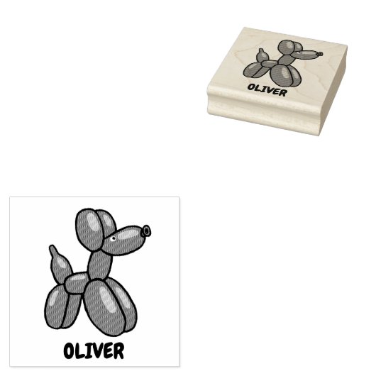Leuk ballon dier hond aangepaste ontwerp rubberstempel (Gestempeld)